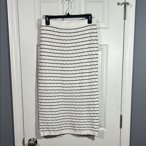 Freshman 1996 Black and White Striped Woven Sweater Pencil Skirt size Medium